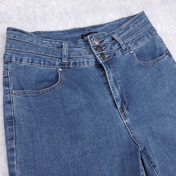 Alloy Apparel Tall Heidi Ultra High Rise Jeans Women Jr 16/37 Blue Skinny Sleek - Picture 10 of 13